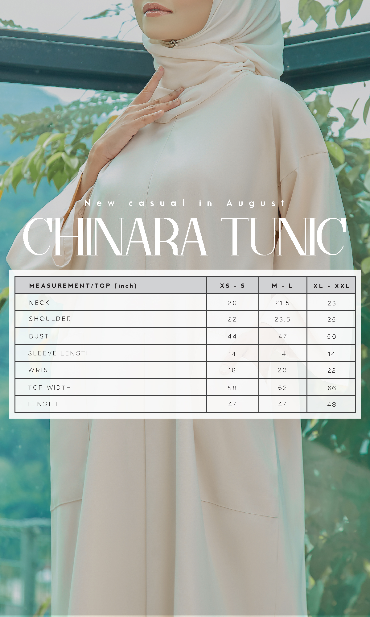 Chinara Tunic in Light Beige